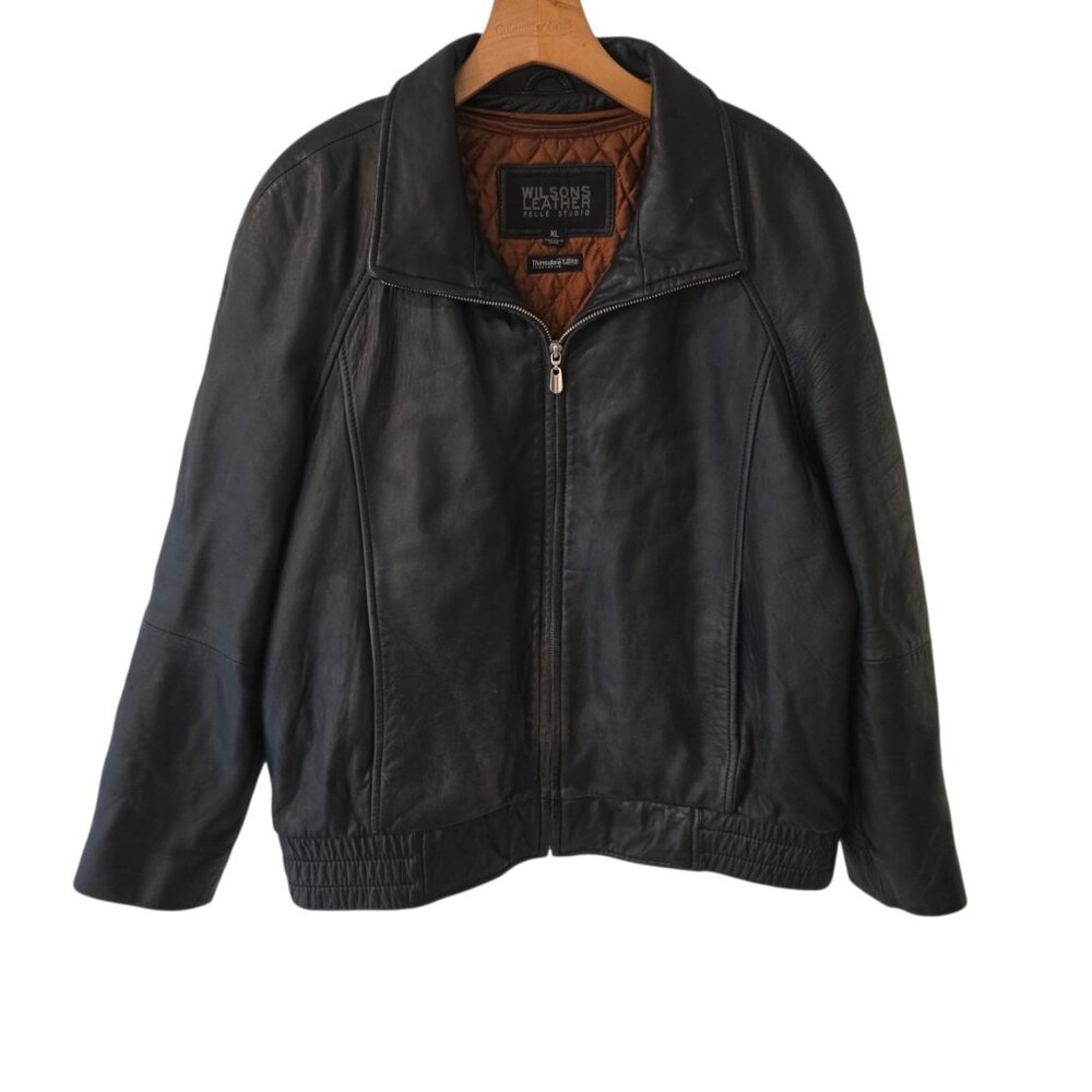 Wilson's Leather Pelle Studio Jacket Soft Leather Zip Lined Thinsulate Womens XL